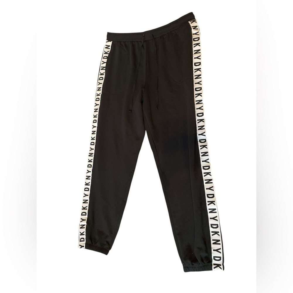 DKNY Black Drawstring Waist Joggers